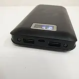 Power Bank павербанк з дисплеєм Techfuerza 30000 mAh LCD зовнішній акумулятор УМБ, 2xUSB/microUSB, Black, фото 5