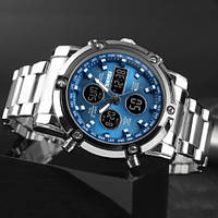 Чоловічий годинник Skmei 1389BU Silver-Black-Blue (1080-0246)