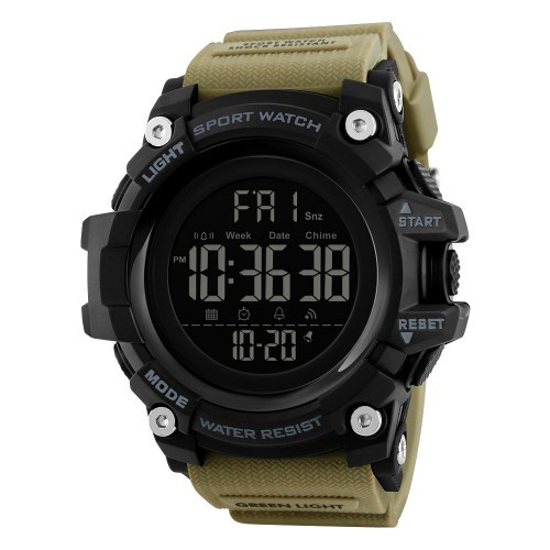 Чоловічий годинник Skmei 1384 Black-Khaki Wrisband (1080-0792)