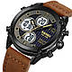 Чоловічий годинник Skmei 1975LDKBNWT Dark Brown-White Leather (1080-2009), фото 3