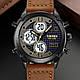 Чоловічий годинник Skmei 1975LDKBNWT Dark Brown-White Leather (1080-2009), фото 5