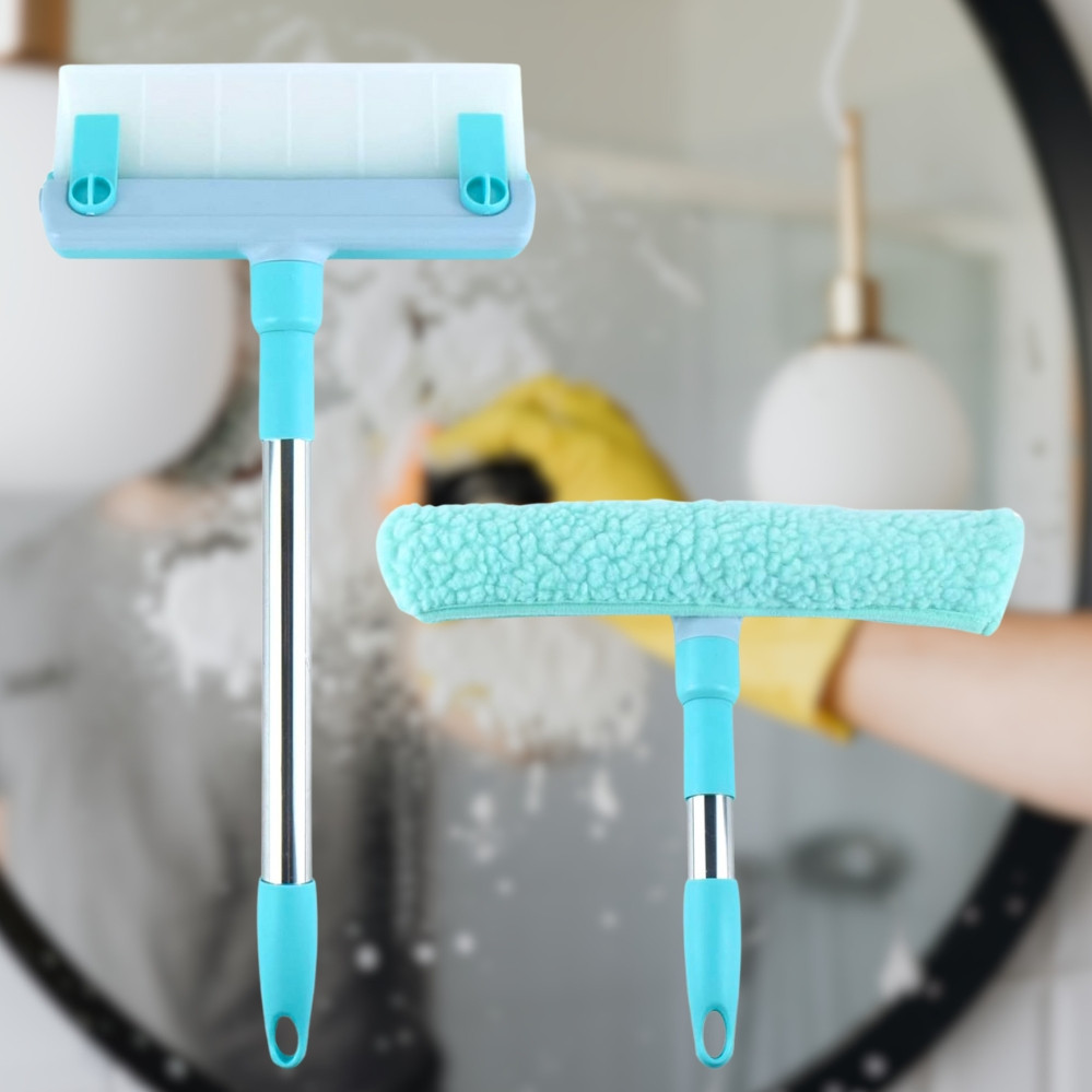 Набір щіток для миття вікон Multipurpose Squeegee Скребок щітка для миття дзеркал та скла в комплекті 2 шт, фото 1