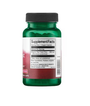 Червоний дріжджовий рис Swanson Red Yeast Rice 600 мг 60 капс., фото 2