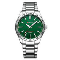 Чоловічий годинник Curren 8452 Silver-Green (1008-0437)