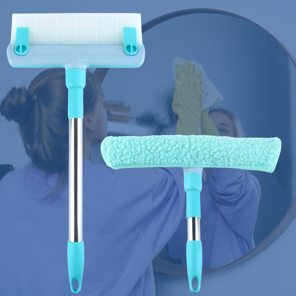 Скребок щітка для миття дзеркал та скла в комплекті 2 шт Multipurpose Squeegee Набір щіток для миття вікон, фото 1