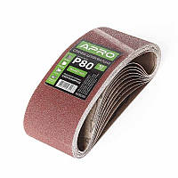 Стрічка шліфувальна нескінченна Apro P80 75x457 мм 10 шт.