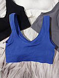 Жіночий топ в рубчик з поролоном чашка В/С 5 кольорів, фото 5