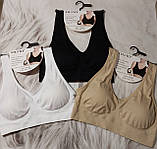 Топ жіночий з поролоном батал чашка E/F 3 кольори, фото 2