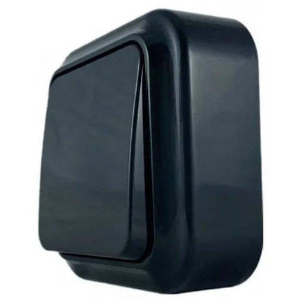 Вимикач Marshel MAGLEV (МАГЛІВ) накладний 1 кл.чорний VO10-135 BLACK, фото 1