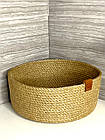 Кошик плетений круглий для організації приблизно 22х 9 см, частина інтер'єру, яка створює затишок, фото 2
