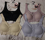 Жіночий топ безшовний на крючках спереду з чашкою В/С 4 кольори, фото 2
