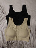 Жіночий топ безшовний на кнопках спереду з чашкою В/С 2 кольори, фото 2