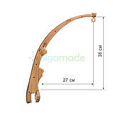 Тримач для мобіля пластиковий Кронштейн-9 з прищіпкою під ДЕРЕВО, 36 см (короткий), фото 4