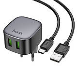 Мережний зарядний пристрій Hoco CS34A 2USB QC 18W+USB Hoco CS34A Rayo QC3.0 Type-C, фото 5