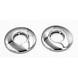 Накладка хромована змішувача для ванни, чашка 5 мм глибина, 60 мм діаметр отвір 3/4" три четвертих декоративна, фото 2