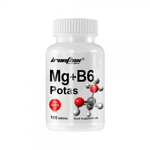 Вітаміни та мінерали IronFlex Mg + B6 Potas, 100 таблеток