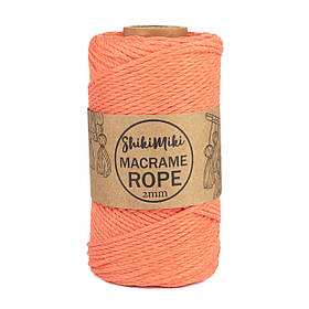 Еко шнур Shikimiki Rope 2 mm, колір Морквяний