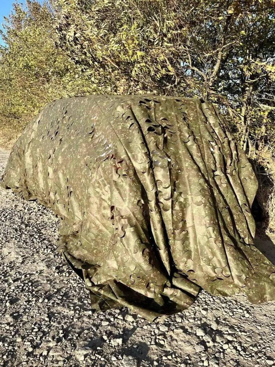 Маскувальна сітка 3х6м для автомобіля, пікапа, позашляховика та техніки. Сітка осіння "Осінь №2", фото 1