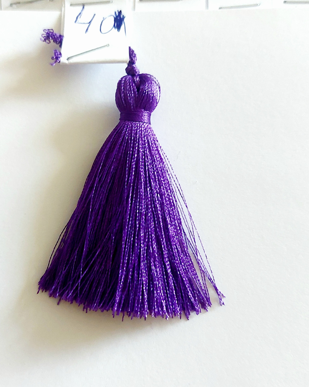 Пензлик ( Пензлик) декоративний текстильний Кітіця декоративний мала 7 см, фіолетова1 шт.