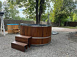 Дерев'яна купіль кругла з дуба LNK, фото 5