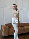 Жіноча сумка Chanel Classic біла, фото 6