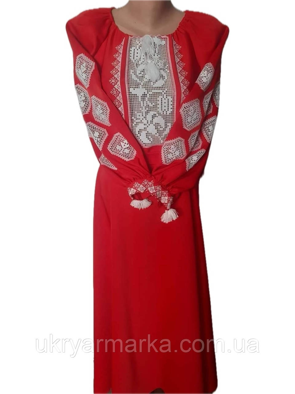 Сукня вишиванка з мереживом "Виклик пристрасті"
