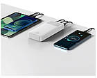Зовнішній акумулятор Power Bank Baseus Bipow PPDML-L02 - 10000 mAh, QC3.0/PD/SCP, 20W, LED display, White, Box, фото 7