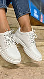 Туфлі білі на шнурівці 42 розмір, фото 6