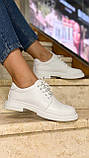 Туфлі білі на шнурівці 42 розмір, фото 3