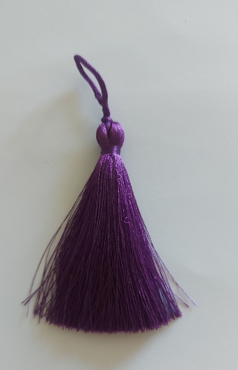 Пензлик ( Пензлик) декоративний текстильний Кітіця декоративний мала 7 см, фіолетова1 шт.