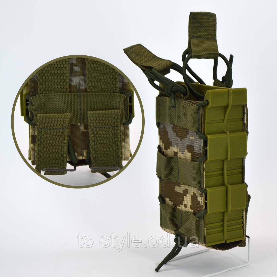 Подвійний підсумок для АК каркасний відкритий в камуфляжі ММ-14