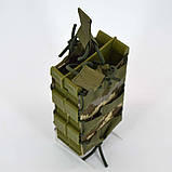 Подвійний підсумок для АК каркасний відкритий в камуфляжі ММ-14, фото 6