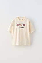 ZARA ФУТБОЛКА З ВИШИВКОЮ ХРЕСТИКОМ 13/14