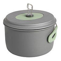 Набір Кемпингового Посуду Bo-Camp Explorer XL 4 Pieces Hard Anodized Grey/Green (2200249) Туристичний Посуд, фото 5