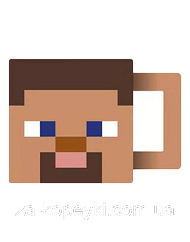 УЦІНКА! ПРИМ'ЯТА КОРОБКА! Кружка-кухоль Майнкрафт Minecraft Steve Стів Коричнева