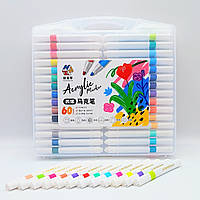 Професійні Акрилові Маркери 60 кольорів | у кейсі