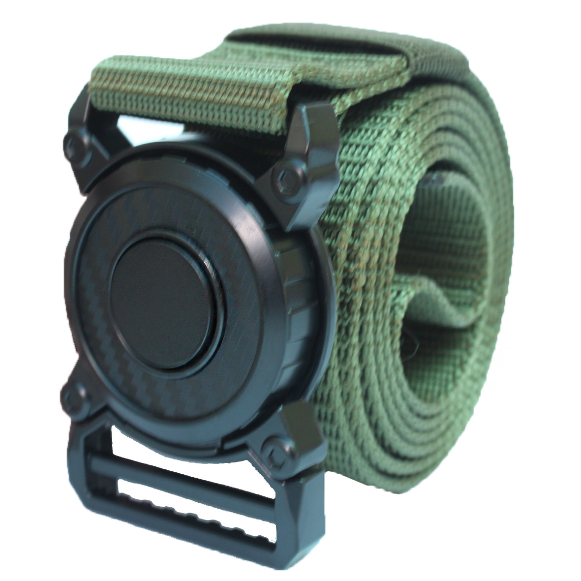 Ремінь тактичний Стропа з круглою металевою пряжкою, олива 40 мм (SRT40-013)