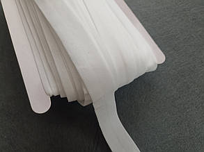 Трикотажна окантувальна бейка стрейч матова 2см біла