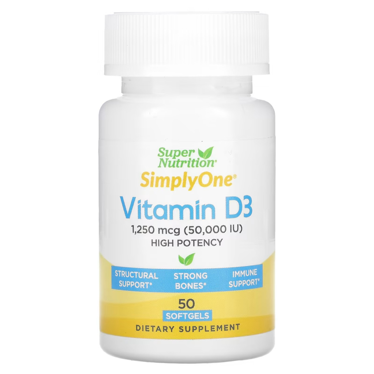 Вітамін Д-3 Super Nutrition Simply One Vitamin D-3 50,000 IU 50 капс.
