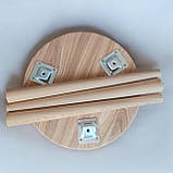 Журнальний кавовий столик Монро на трьох ніжках з дерева ясен 47см, фото 8