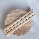 Журнальний кавовий столик Монро на трьох ніжках з дерева ясен 47см, фото 9