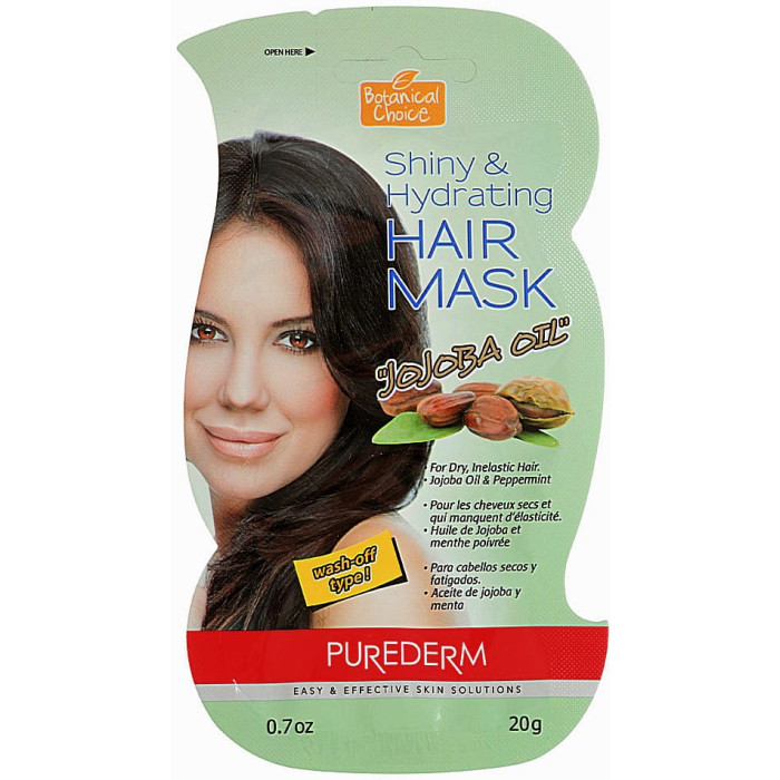 Purederm Shiny Hydradating Hair mask jojoba oil Зволожувальна маска для волосся з маслом жоба