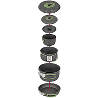 Набір Кемпингового Посуду Bo-Camp Explorer 4 Pieces 19 Hard Anodized Grey/Green (2200241) Туристичний Посуд, фото 4