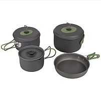 Набір Кемпингового Посуду Bo-Camp Explorer 4 Pieces 19 Hard Anodized Grey/Green (2200241) Туристичний Посуд, фото 3