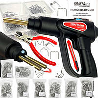 Паяльник для ремонту бамперів, пластикових деталей 120 Вт KD865 + Скоби для пластику 800 шт. Silver