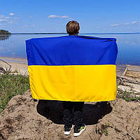 Прапор України зшивний 90х135 см, габардин, кишеня під древко