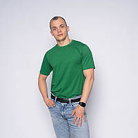 Яркая мужская зеленая футболка для летних тренировок, простая современная базовая футболочка для мужчин