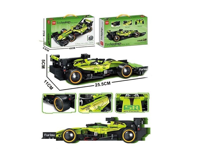 Конструктор K 0676 - 285 деталей, “Спортивна машина”, інерція, масштаб 1:18