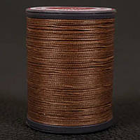 Нитка вощена, т. 1 мм кол. коричневий (S012), плоский шнур 80 метрів Galaces