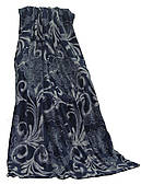 Плед мікрофібра Win Collection Gold Line, синій візерунок 150х200 см, принт Синій візерунок